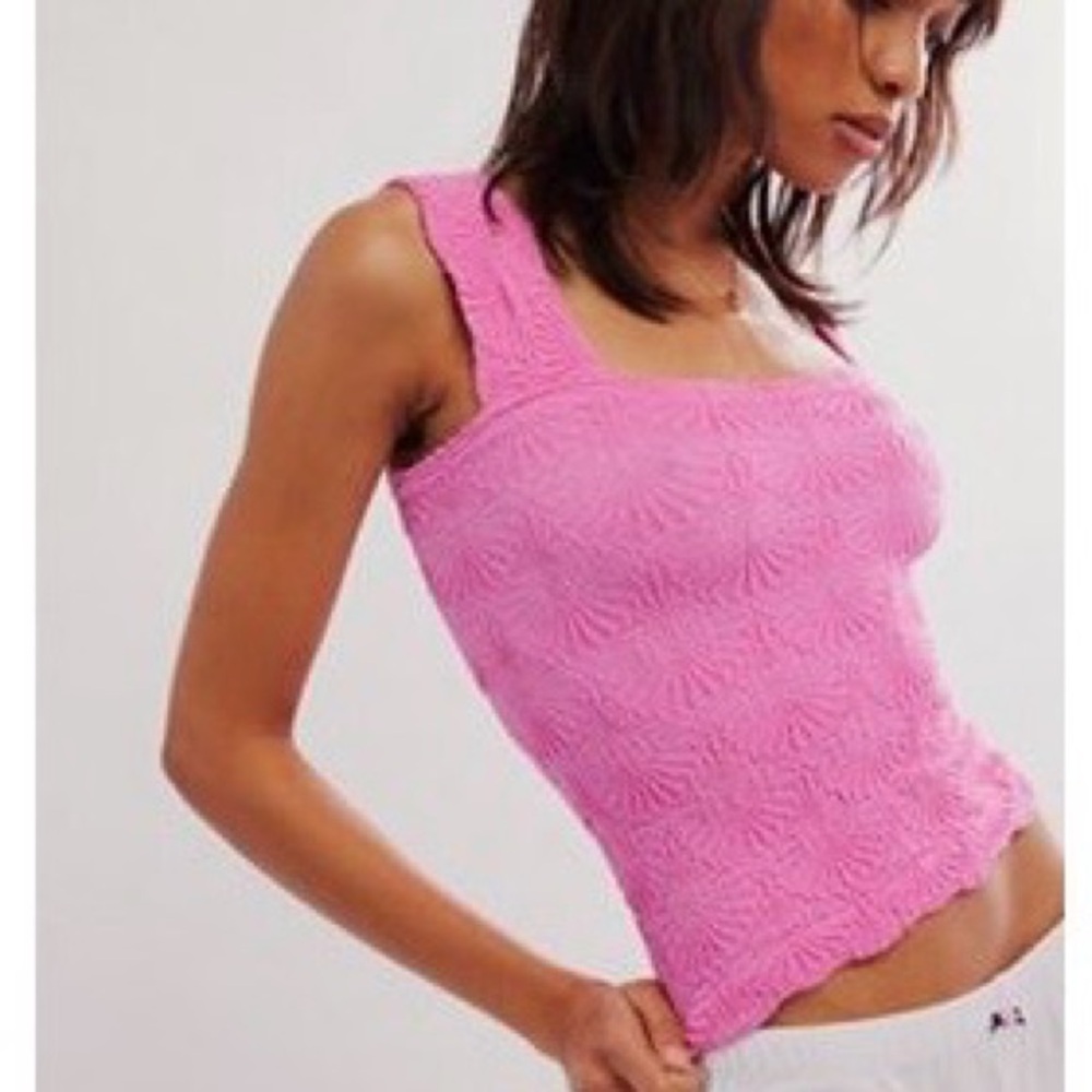 Free People Love Letter Cami Pink